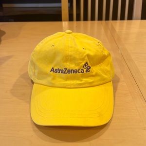 Yellow Vintage AstraZeneca Hat